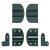 105D Chest Lid Hinge Rectangle Stainless Steel/Plastic Grey/Black