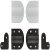 105D Chest Lid Hinge Rectangle Stainless Steel/Plastic Grey/Wht