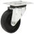 D80mm Castor Swivel without Brake Plastic Galvanised/Bk