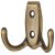 Coat Hook Dbl 76x46x20mm Zinc Alloy Brz Bru