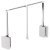 2004 WithRobe Pull Rail 600-1000mm Wht/Chrome