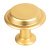 Land Knob Zinc Alloy Brushed Gold D40x33mm