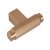 Brooklyn T Knob Aluminium Brs Cava 55x37x10mm