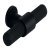 Harlington T Knob Steel Matte Black 80x38mm