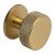 Harlington Round Knob Steel Sat Brs D38mm