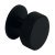 Harlington Round Knob Steel Matte Black D38mm