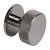 Harlington Round Knob Steel Polished Nickel D38mm