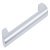 D Handle Aluminium Matte Chrome 128mm Fixing Centres