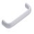 D Pull Handle Steel D10mmx35mm White 128mm Fixing Centres