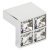 Crystal Pull Handle Zinc Alloy Polished Chrome 16mm Fixing Centres