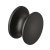 Push Lock Knob D23x19mm Plastic Matte Black 9005