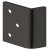 Angled Striking Plate 42x25x10mm Plastic Black