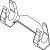 M540 110D Hinge 90D Angle Restrictor Plastic