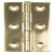 Butt Hinge 64x35mm w Stainless Steel Pin Brs Polished Brs