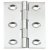 Butt Hinge 64x35mm w Stainless Steel Pin Brs Sat Chrome