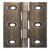 Butt Hinge 64x35mm w Stainless Steel Pin Brs Antique Brs