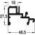 Hafele PS40 Bottom Guide Rail 3050mm
