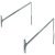 Filing Rails+Stop Rails 450mm Steel Chrome Plt