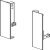 MXS Internal Drawer Fnt Brkts Set 199mm Plastic Grey