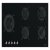 Smeg Cls PV395LN Hob Gas/Gls 5Z Black