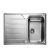 Rectangle Michigan MG9501 1.0B Sink Rev Stainless Steel