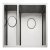 Rectangle Kube KUBE3416L 1.5B Sink LHHB Stainless Steel