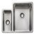 Rectangle Quad QUAD3416L 1.5B Sink LHHB Stainless Steel