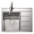 Rectangle Boston BST8601R 1.0B Sink RHD Stainless Steel