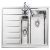 Rectangle Rockford RK9852L 1.5B Sink LHD Stainless Steel