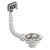 LE WAST09/ Waste+Overflow Sgl Stainless Steel