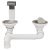 Hafele Space Save Waste+Overflow Dbl Stainless Steel