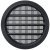 Vent Trim Rectangle D65mm Nail-in Plastic Black