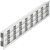 Ventilation Grille Rectangle 458x65mm Plastic Matte Silver