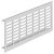 Ventilation Grille Rectangle 250x102mm Anodised M.Silver EV1