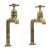 Bidbury&Co Caswell Bibcock Taps Polished Brass