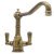 Bidbury&Co Bickton Dual Lvr Ctry Tap Polished Brass