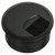 Cable Outlet 2prt D80x24mm Plastic Black