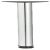 Leg w Adj D60x710mm Plastic Black/Steel Polished Chrome