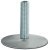 Plinth Adj Screw M10x60mm D50mm Brushed Stainless Steel/Black