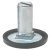 Plinth Adj Fit M8x45mm D23mm Galvanised Steel/Black