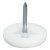Pin Type Glide D16mm Plastic Wht