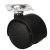 D50mm Twin Castor Swivel without Brake Plastic Bk