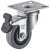 D50mm Castor Swivel with Brake Plastic Galvanised