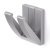 Coat Hook Dbl 22mm Fixing Centres Zinc Alloy Silver Matte