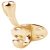 Hemlock Hat+Coat Hook 134x73x31mm Brs Polished Brass