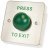 Exit Switch-Green Domed HD 85x85mm Brushed Stainless Steel