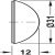 Wall Bumper D31x12mm Plastic Black