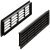 Door Ventilation Grille Rectangle 457x92mm Plastic Black