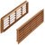 Door Ventilation Grille Rectangle 457x92mm Plastic Beech