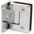 90D Shower Dr Hinge+Plt Wall-Gls Brs PCP